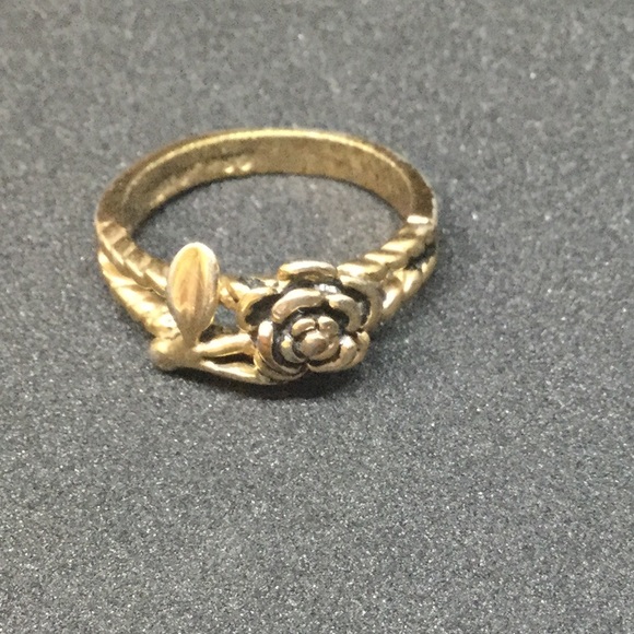 18k gold plated rose ring size 5 - Picture 8 of 9